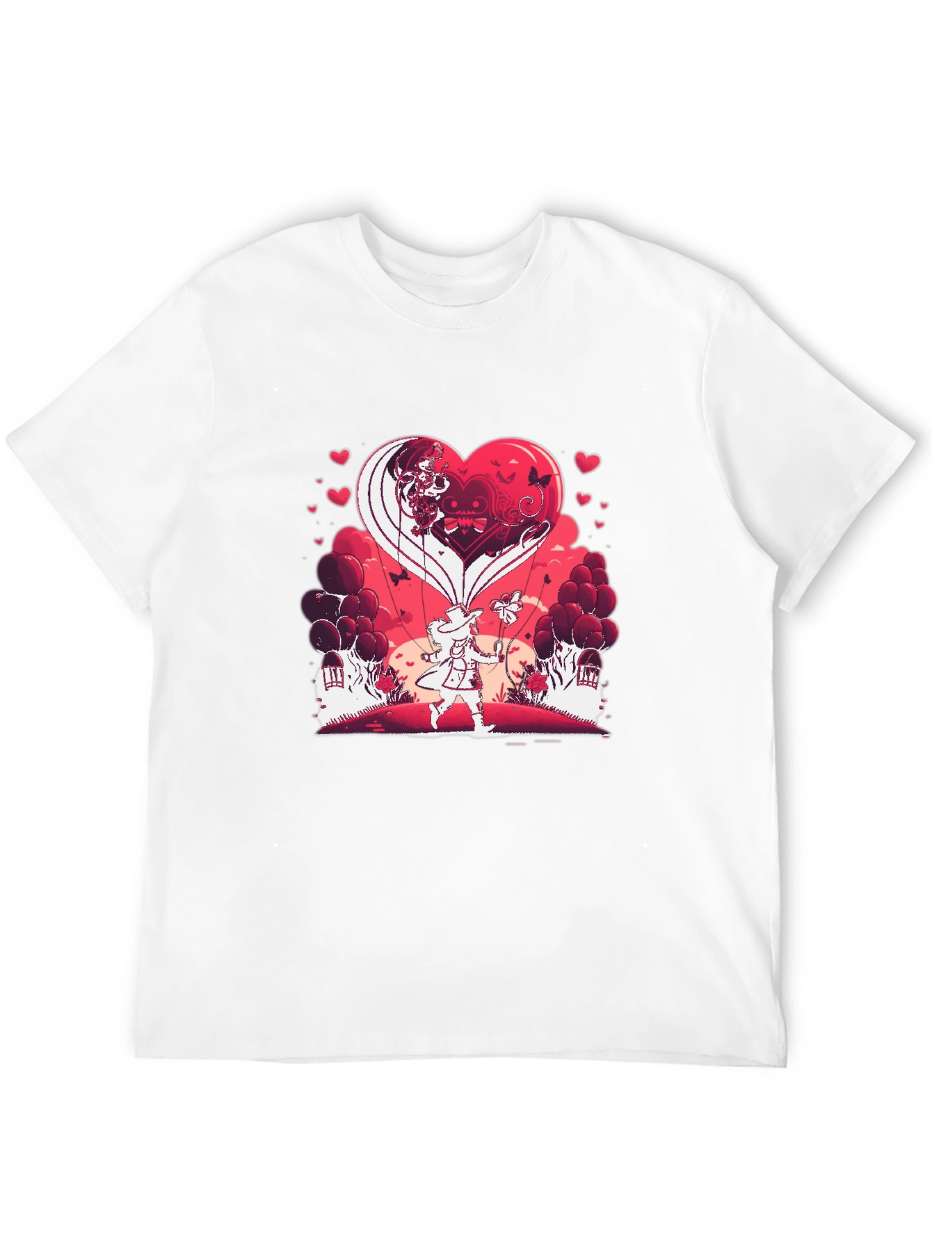 Heart Balloon T-Shirt - Romantic Valentines Day Design