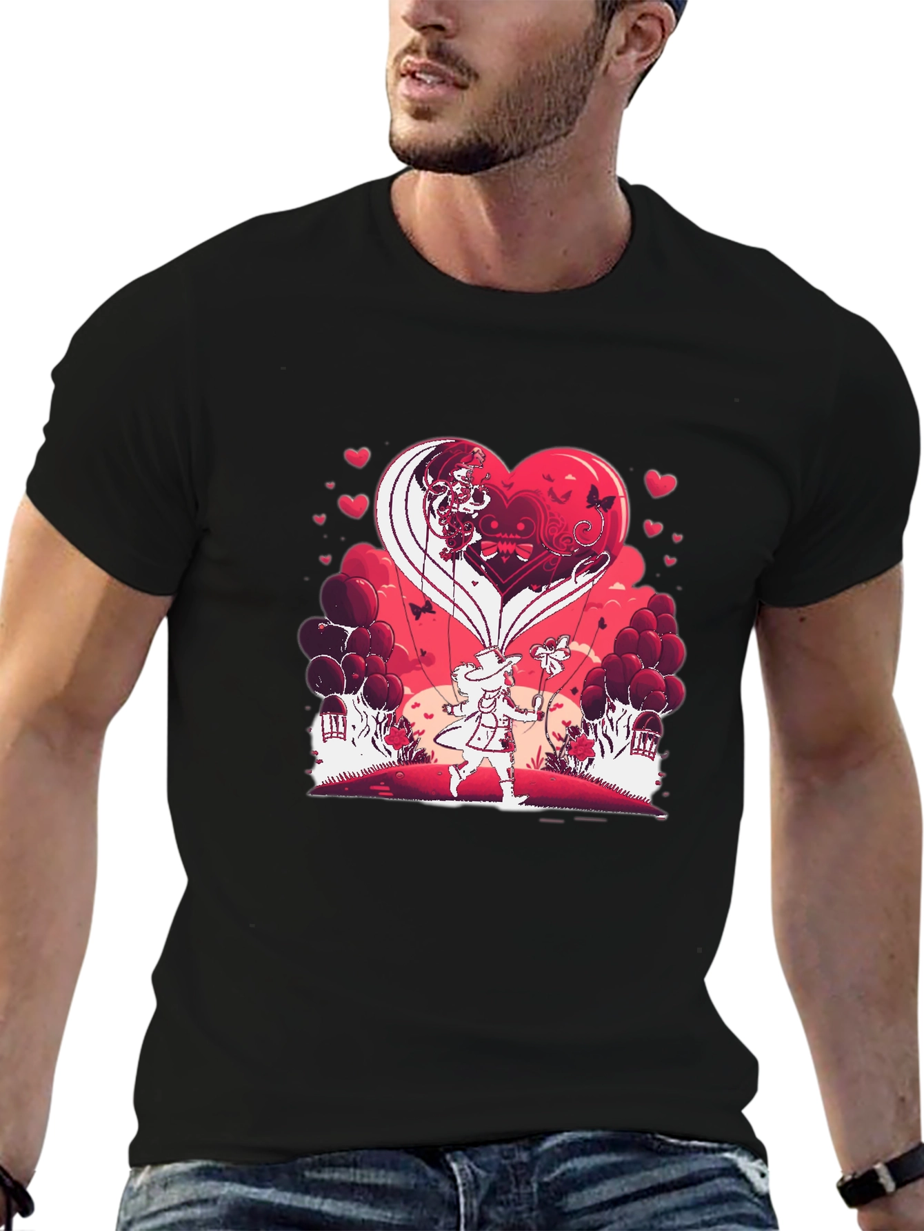 Heart Balloon T-Shirt - Romantic Valentines Day Design