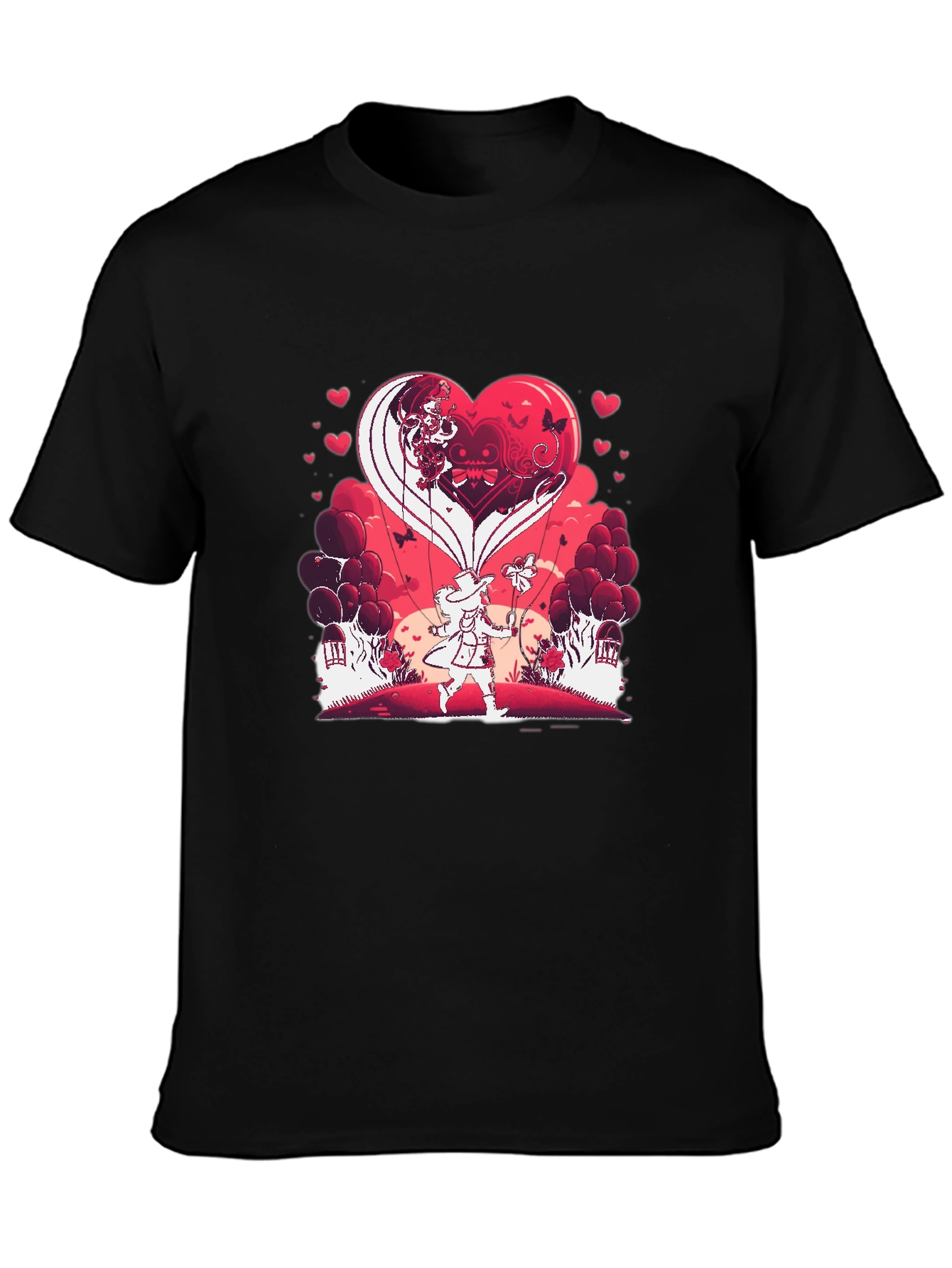 Heart Balloon T-Shirt - Romantic Valentines Day Design