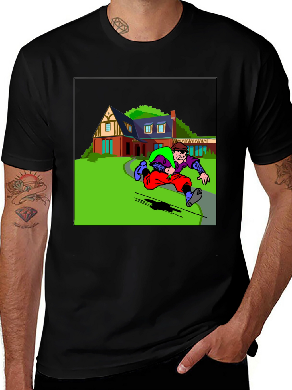 Cartoon Burglar T-Shirt