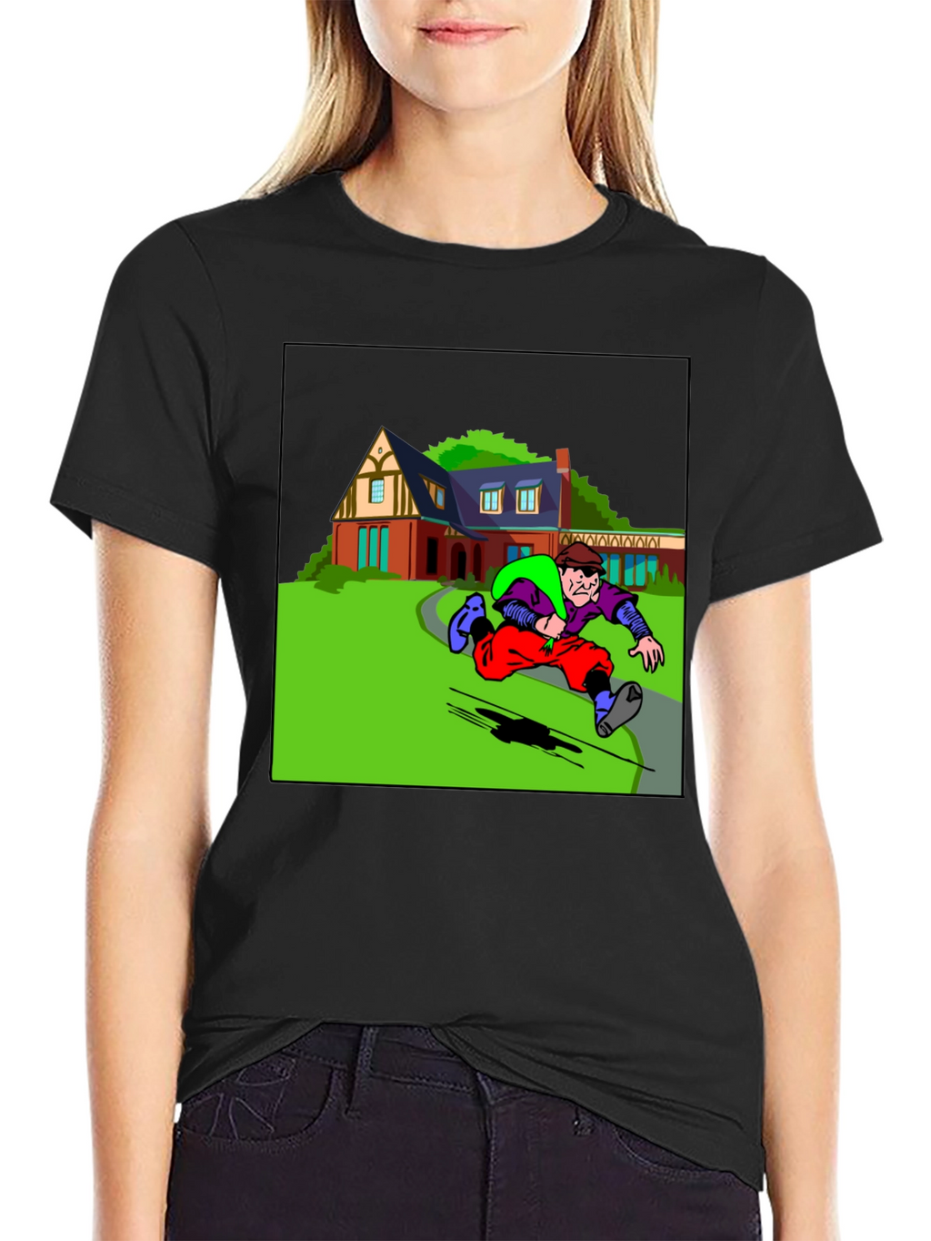 Cartoon Burglar T-Shirt