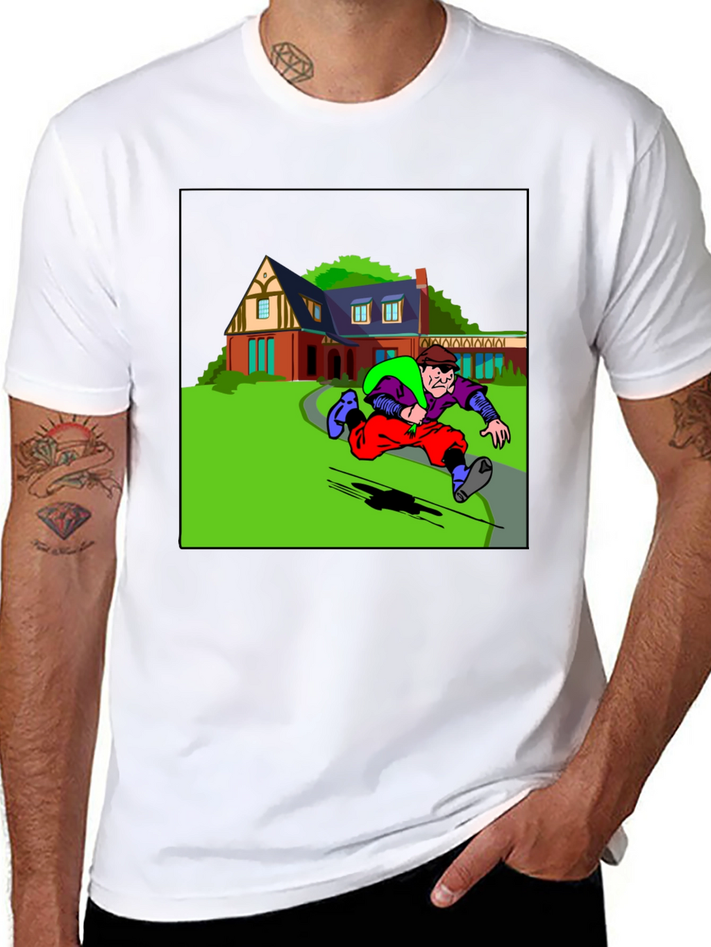 Cartoon Burglar T-Shirt