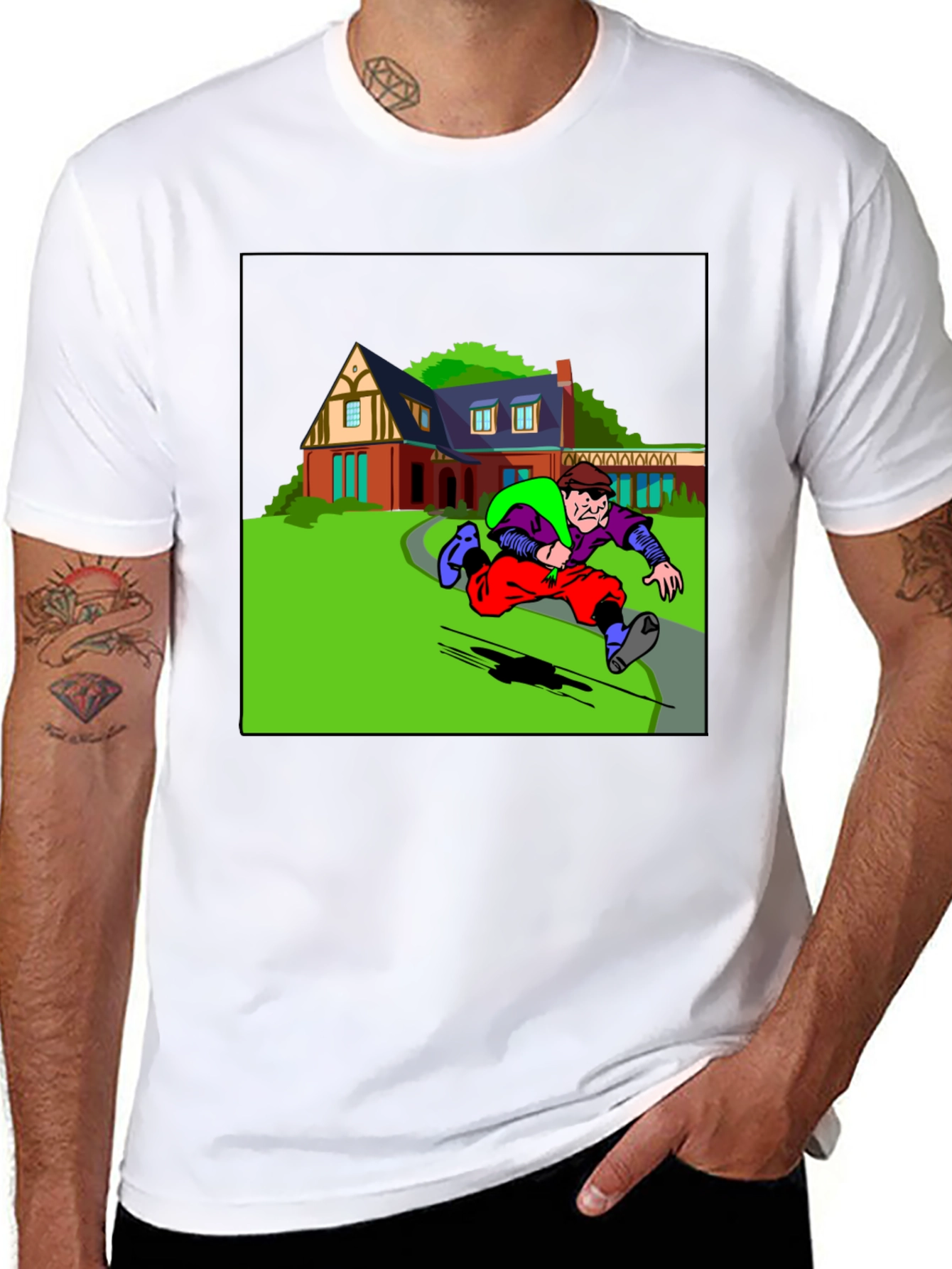 Cartoon Burglar T-Shirt