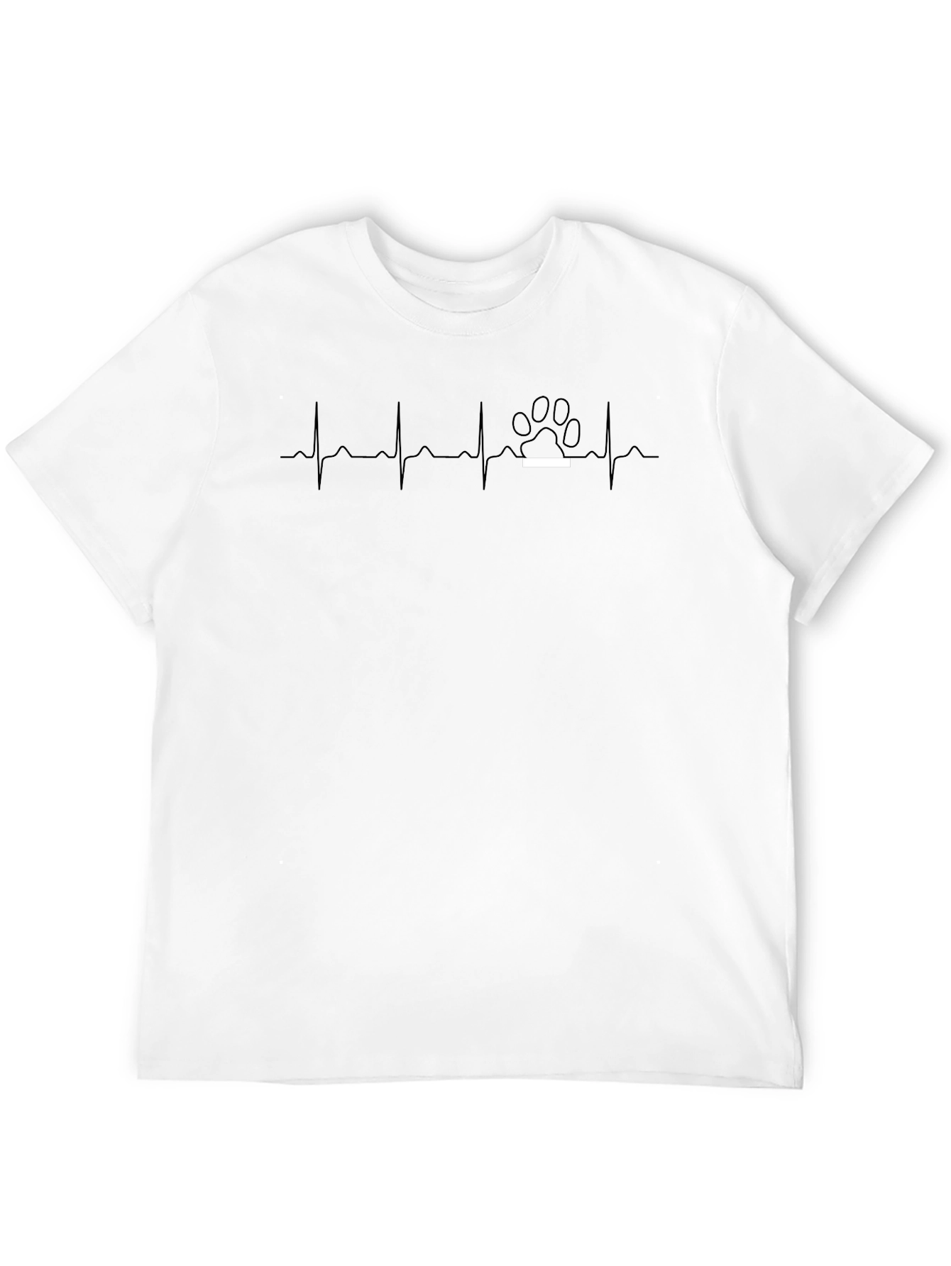Heartbeat Paw Print Graphic Tee