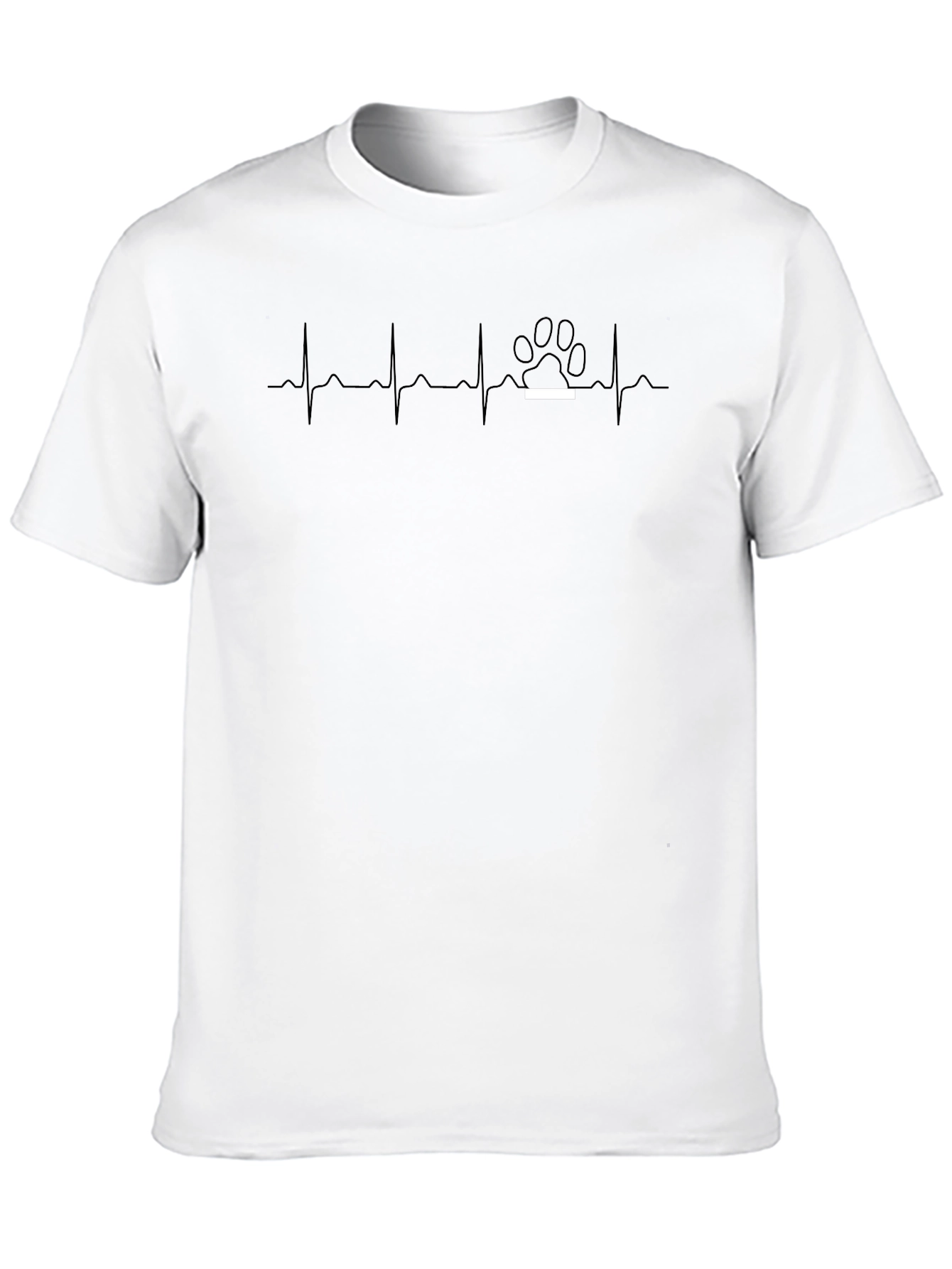 Heartbeat Paw Print Graphic Tee