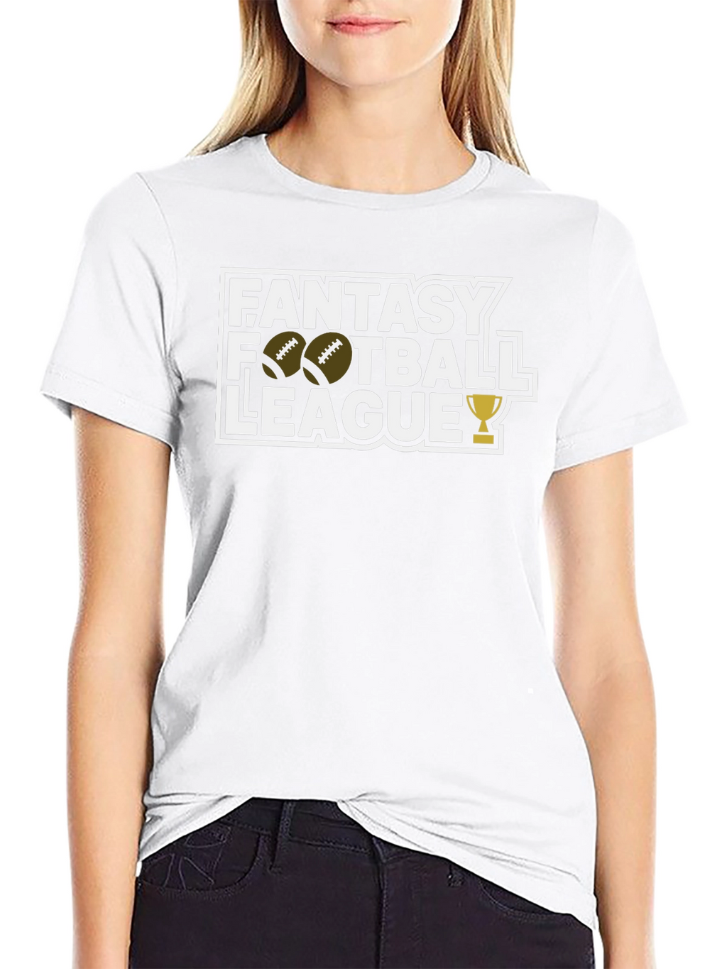 Fantasy Football League Black Graphic T-Shirt