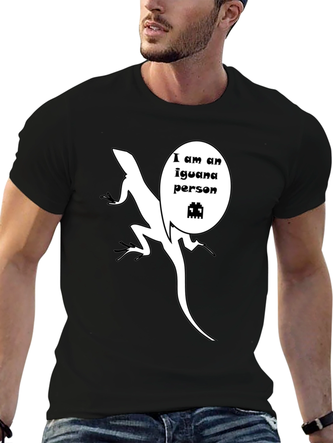 Iguana Person T-Shirt - Funny Reptile Graphic Tee