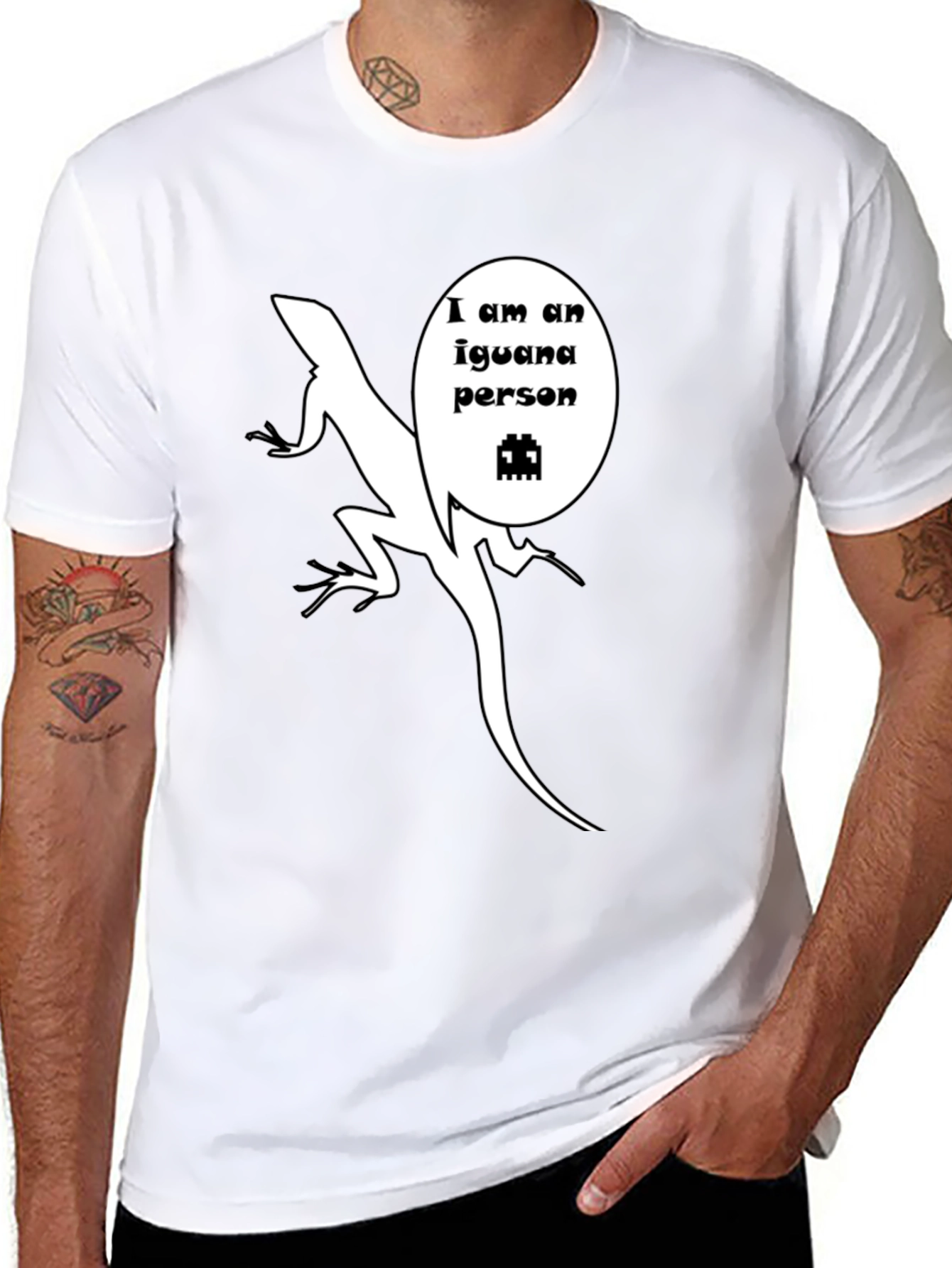 Iguana Person T-Shirt - Funny Reptile Graphic Tee