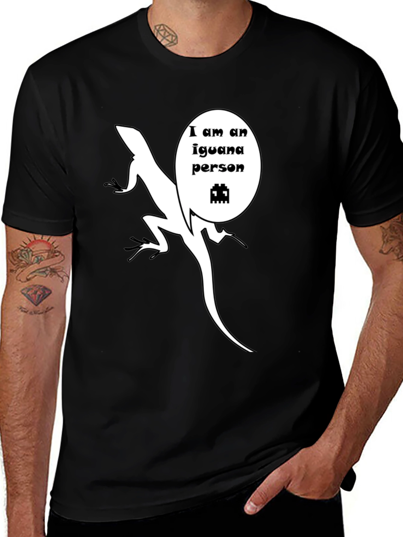 Iguana Person T-Shirt - Funny Reptile Graphic Tee