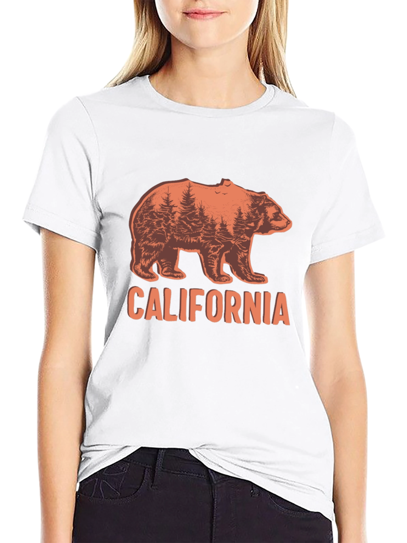 California Bear Graphic Crew Neck T-Shirt
