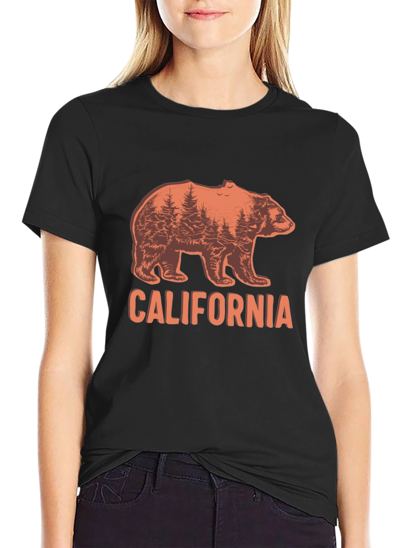 California Bear Graphic Crew Neck T-Shirt
