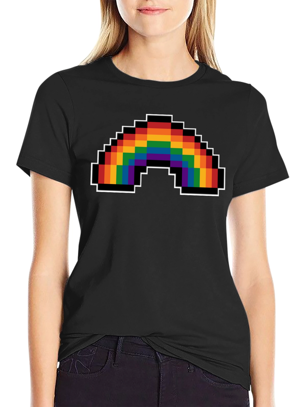 Pixel Rainbow Graphic T-Shirt - Pride Apparel
