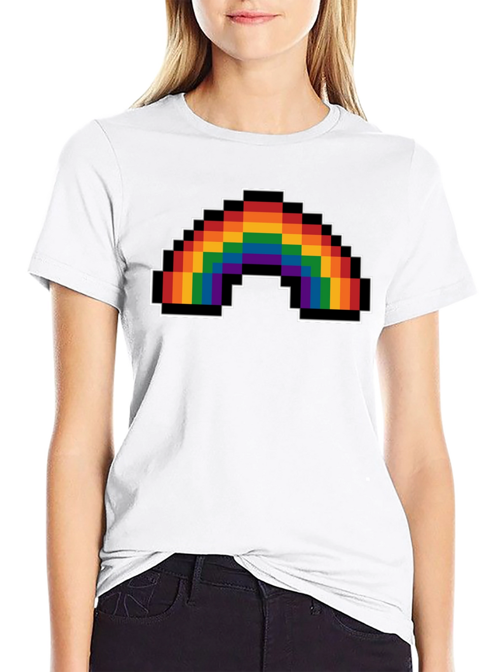 Pixel Rainbow Graphic T-Shirt - Pride Apparel