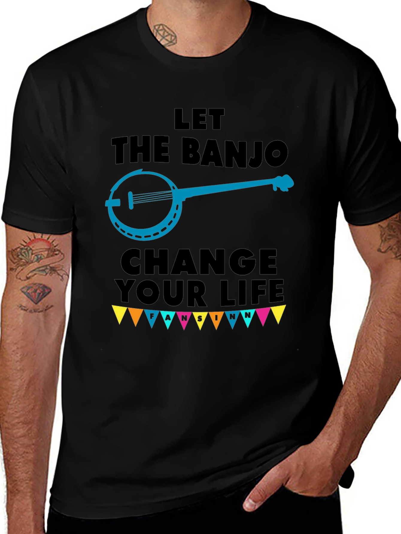 Let the Banjo Change Your Life Black T-Shirt