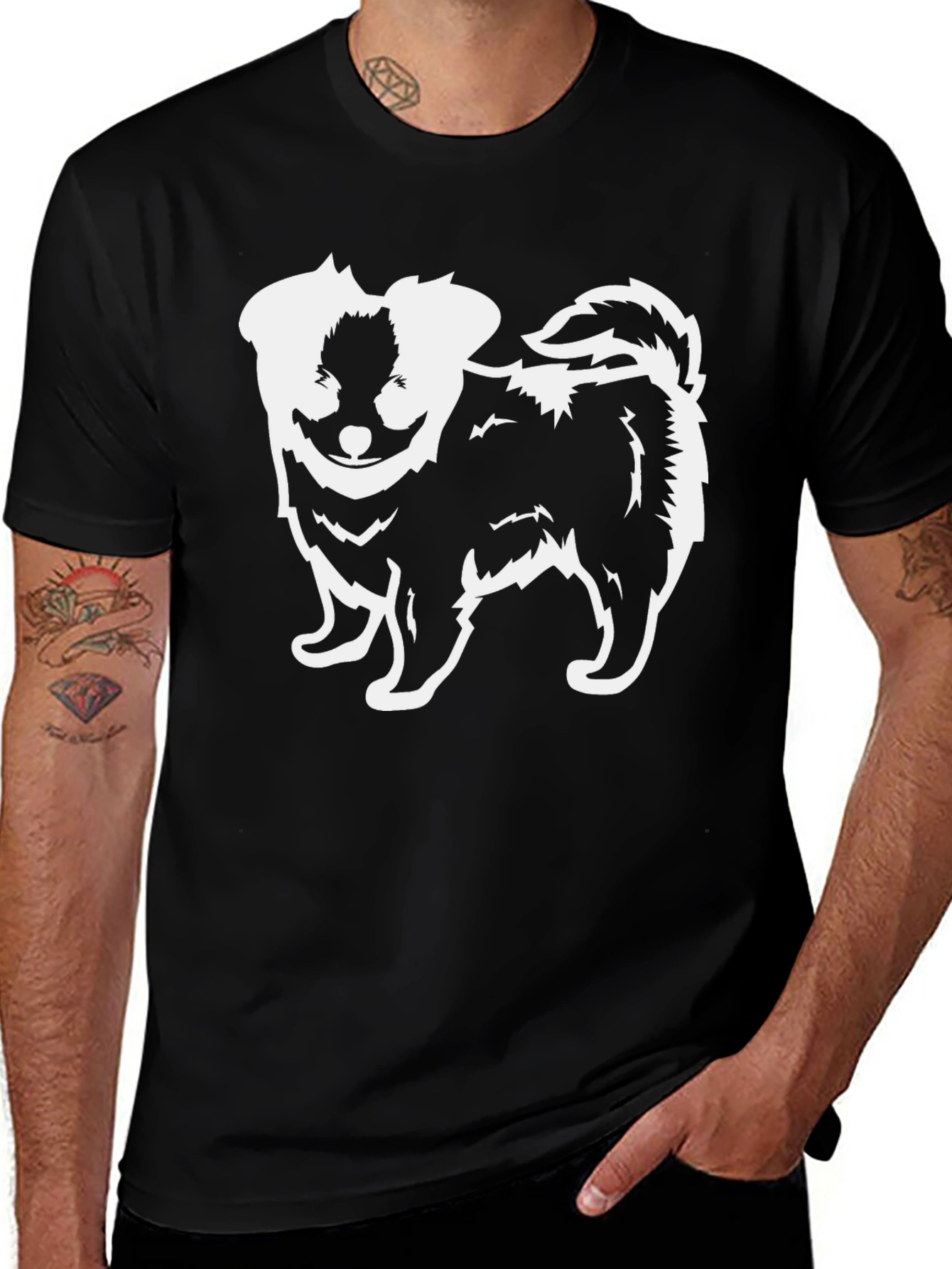 Dog Graphic Tee - Stylish & Comfortable Black T-Shirt