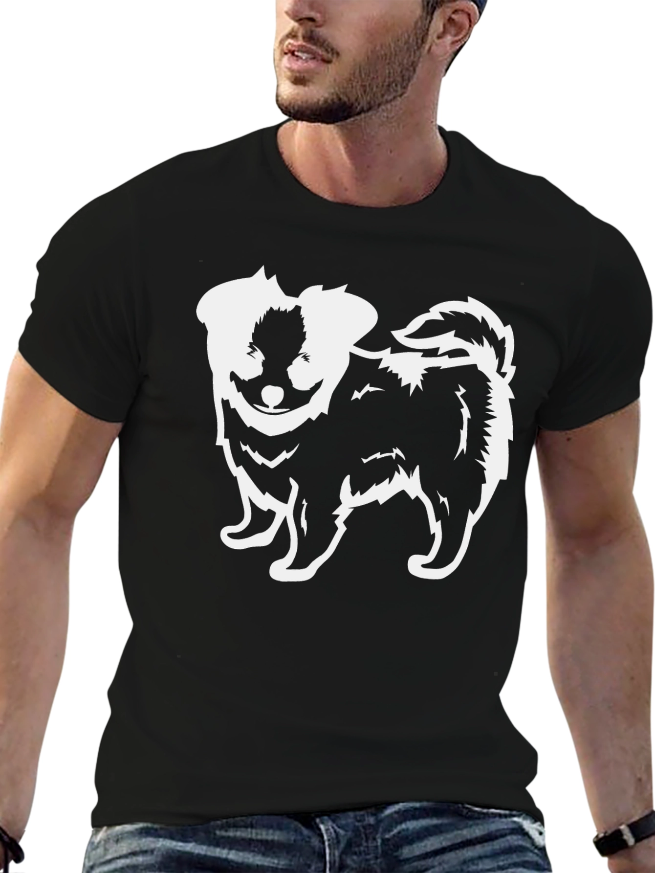Dog Graphic Tee - Stylish & Comfortable Black T-Shirt