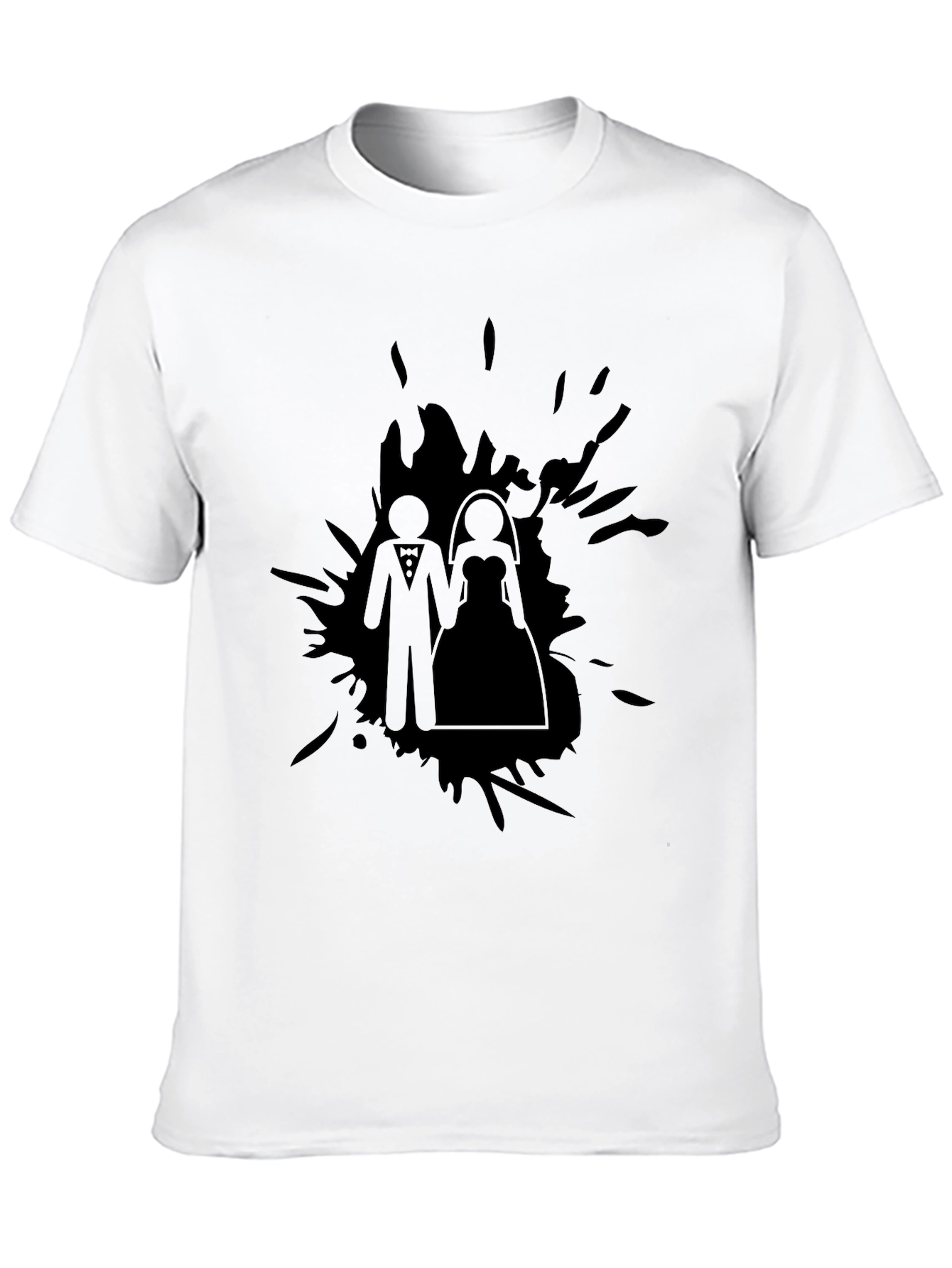 Bride & Groom T-Shirt - Modern Graphic Tee