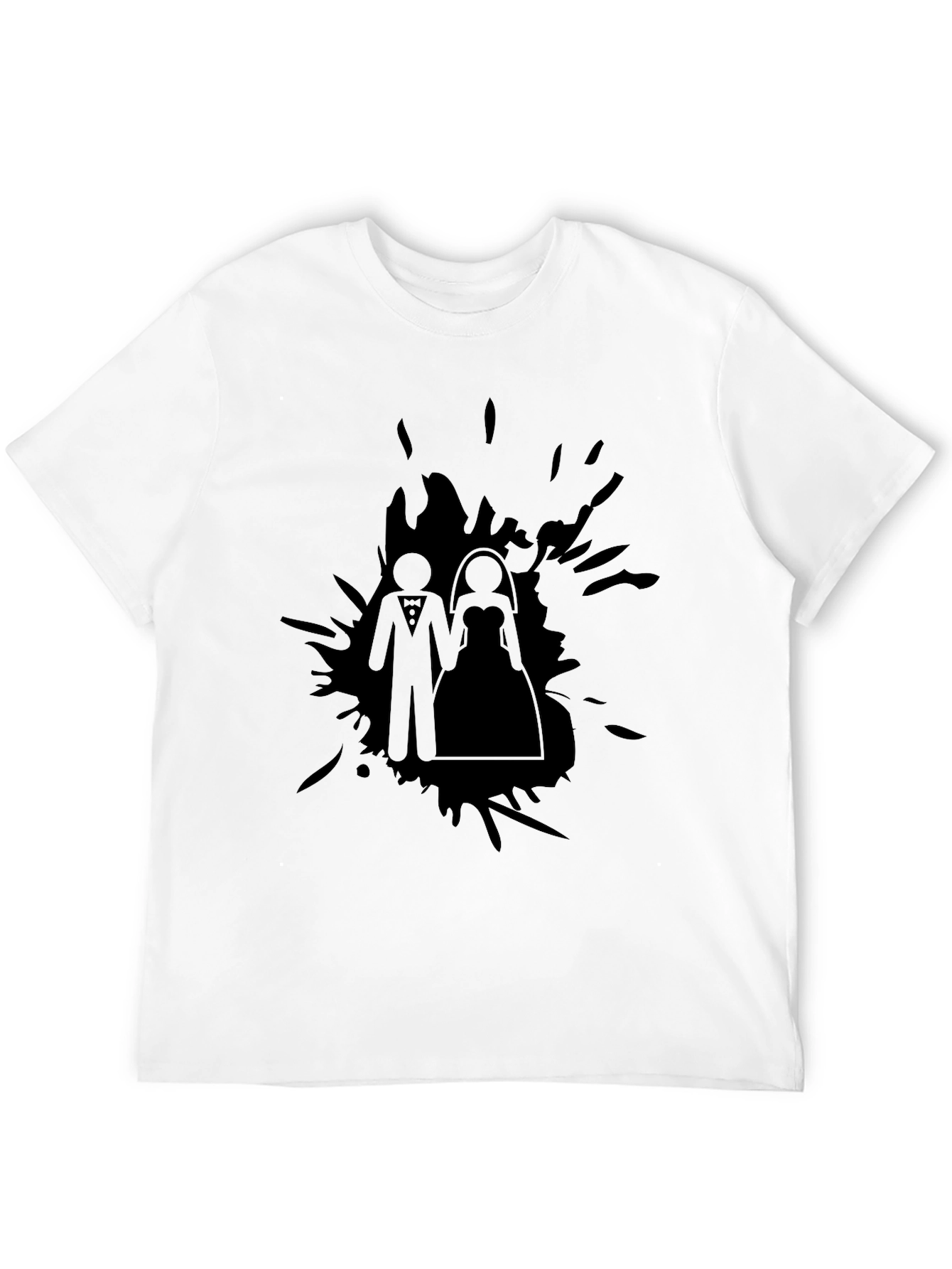 Bride & Groom T-Shirt - Modern Graphic Tee