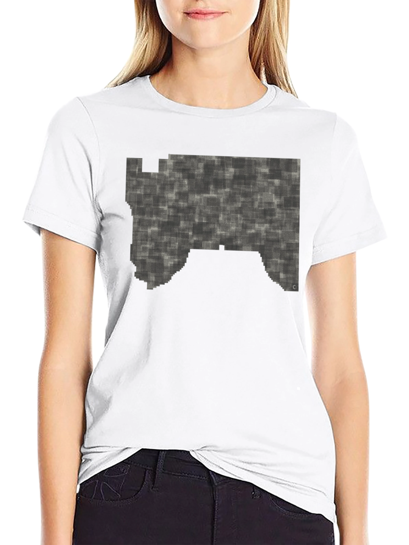 Abstract Pattern Graphic Tee - Mens Black T-Shirt