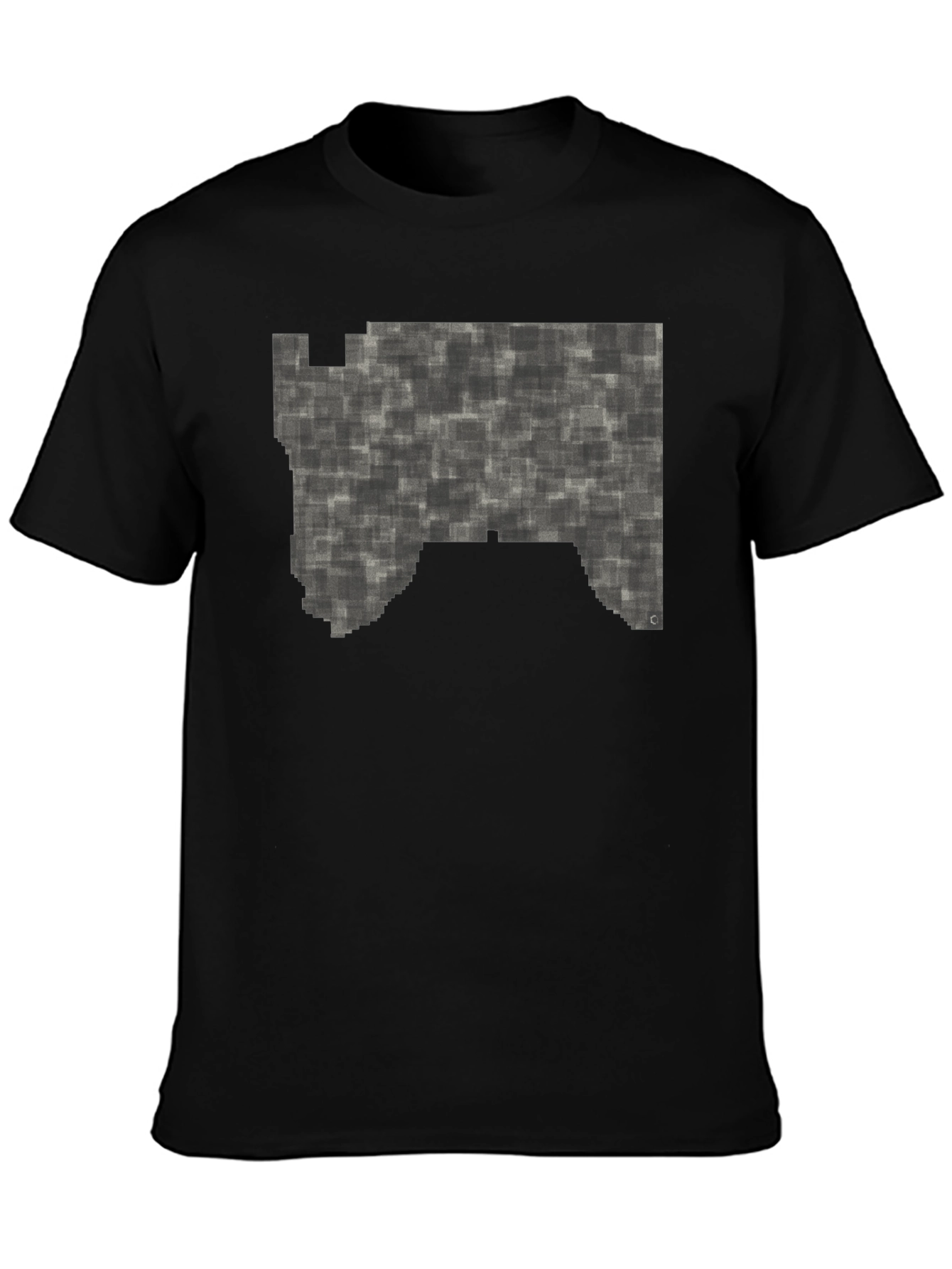Abstract Pattern Graphic Tee - Mens Black T-Shirt