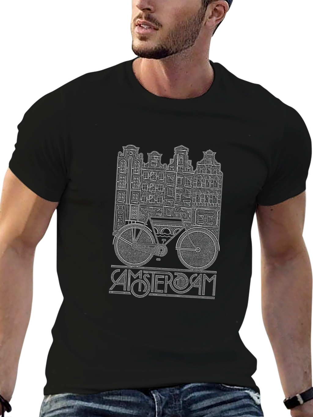 Amsterdam Bike T-Shirt - Unique Travel Design