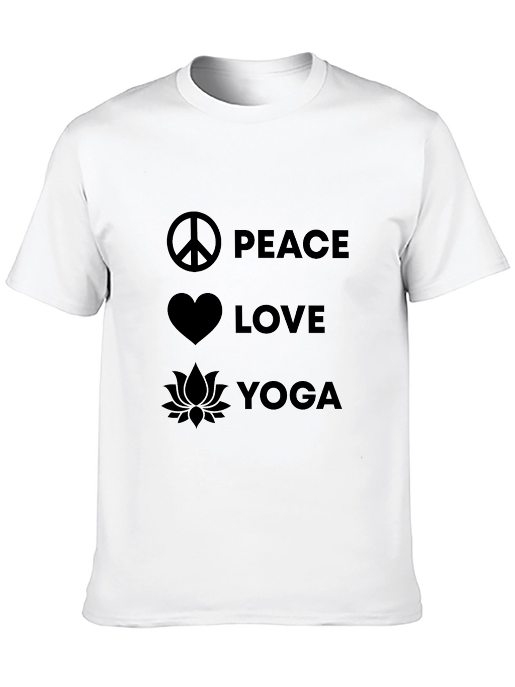 Peace Love Yoga Graphic T-Shirt