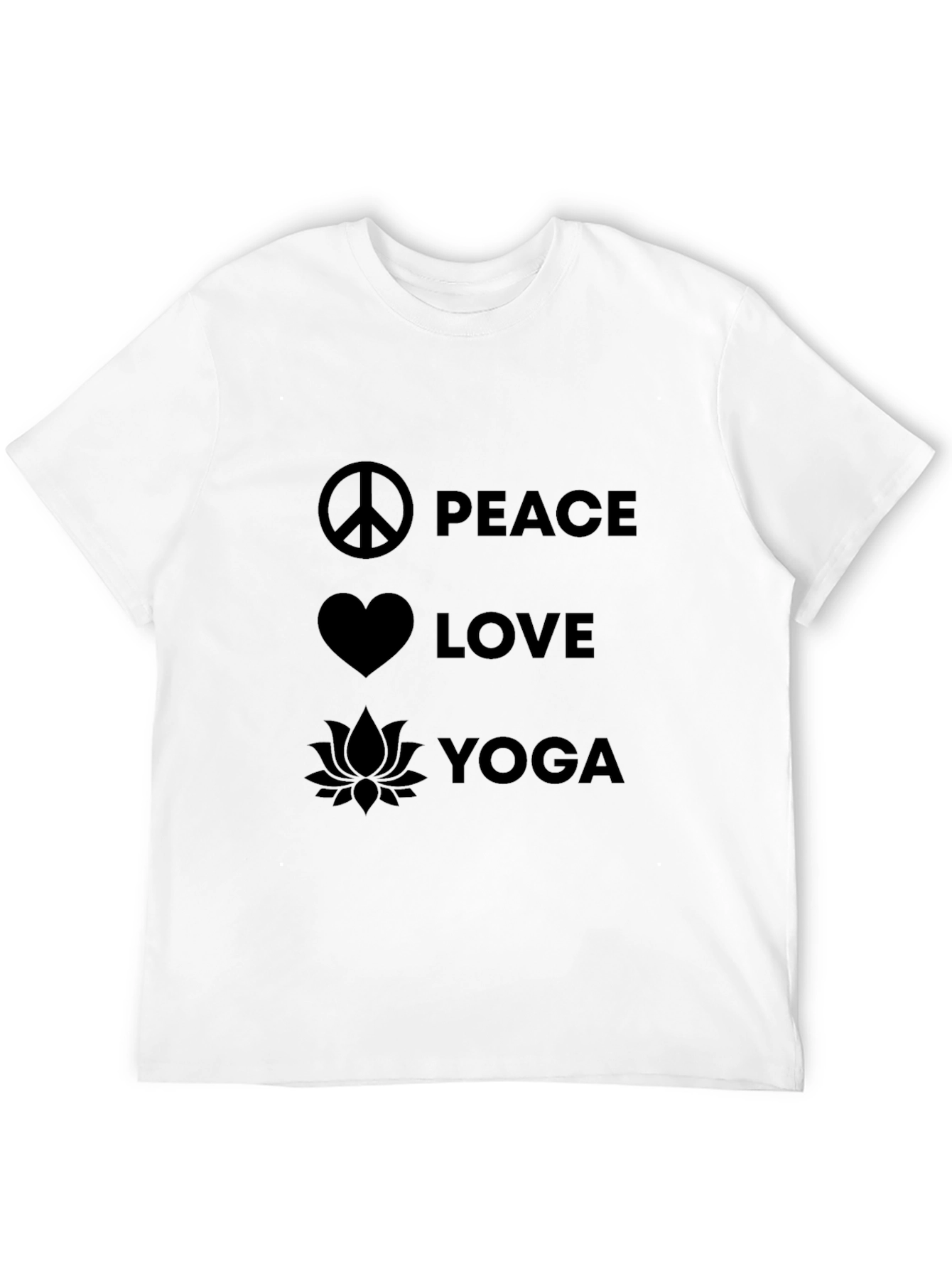 Peace Love Yoga Graphic T-Shirt