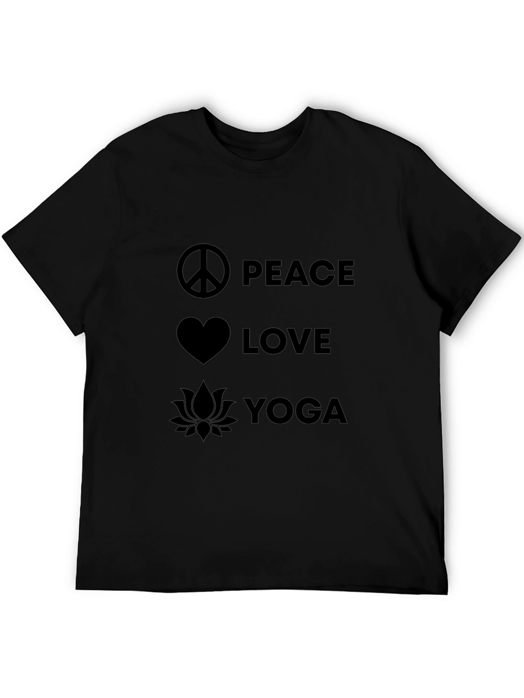 Peace Love Yoga Graphic T-Shirt