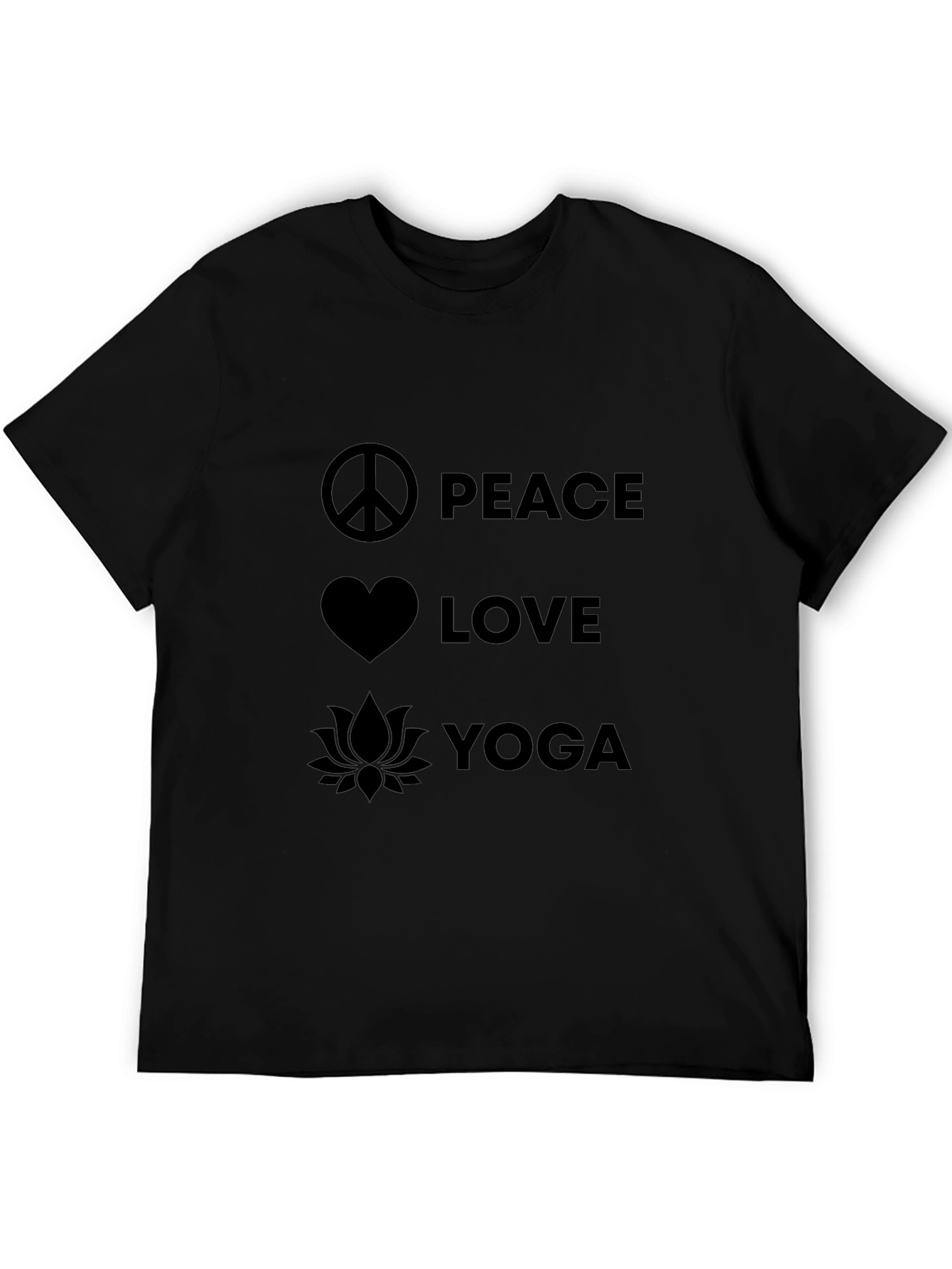 Peace Love Yoga Graphic T-Shirt