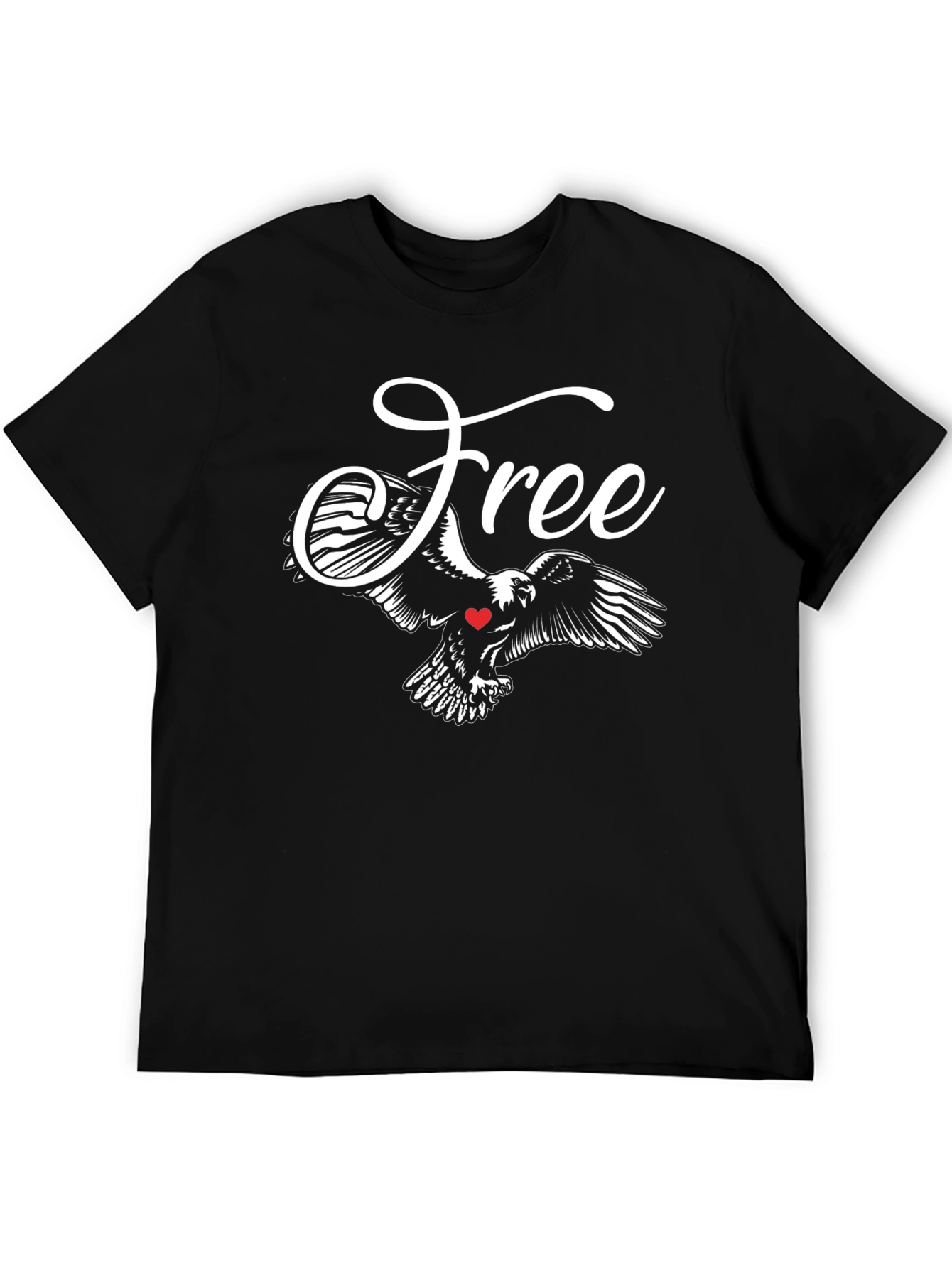 Freedom Eagle Graphic Tee - Black Casual Shirt
