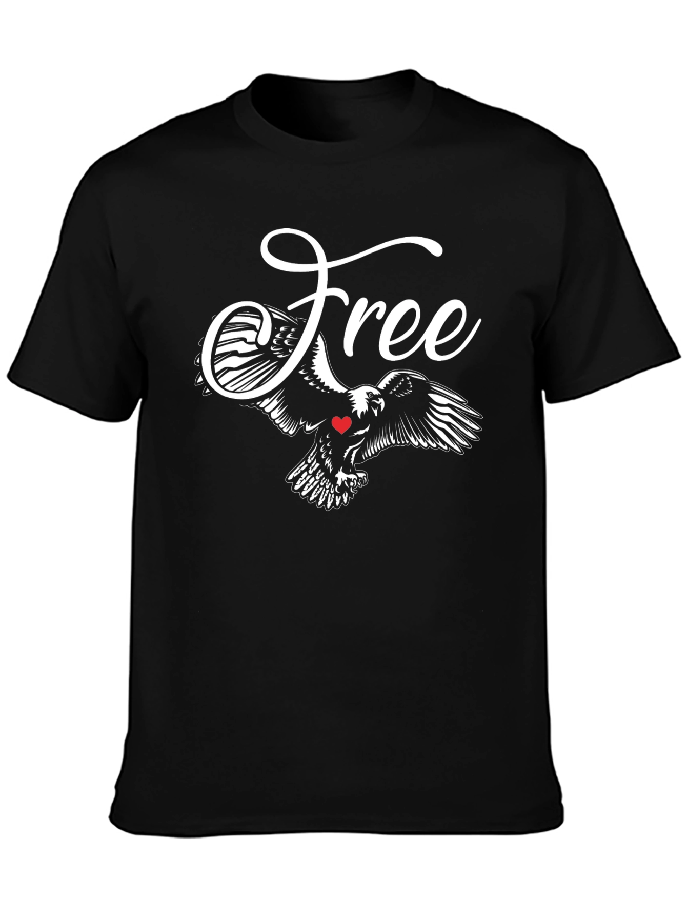 Freedom Eagle Graphic Tee - Black Casual Shirt