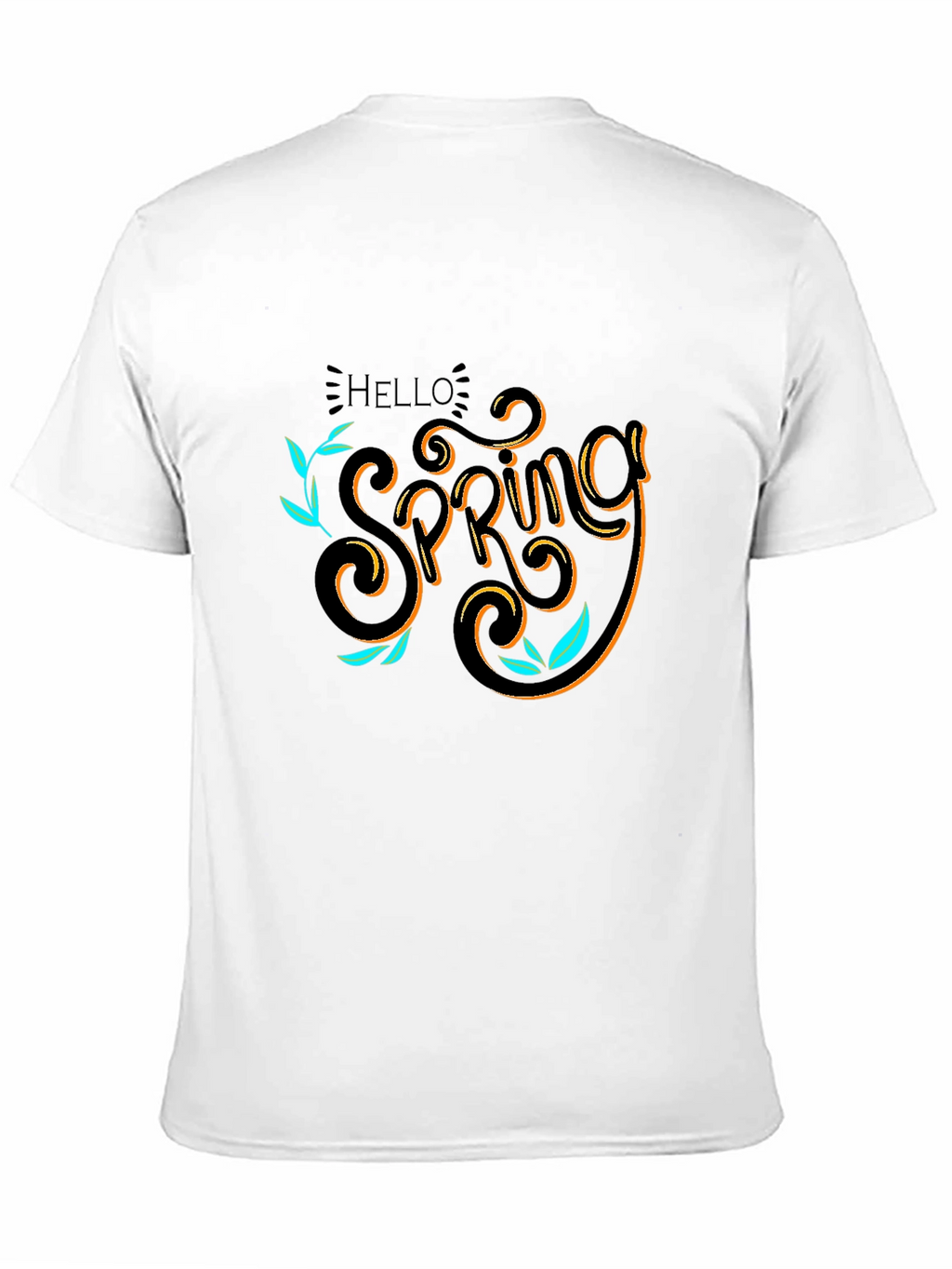 Hello Spring Black T-Shirt Graphic Tee