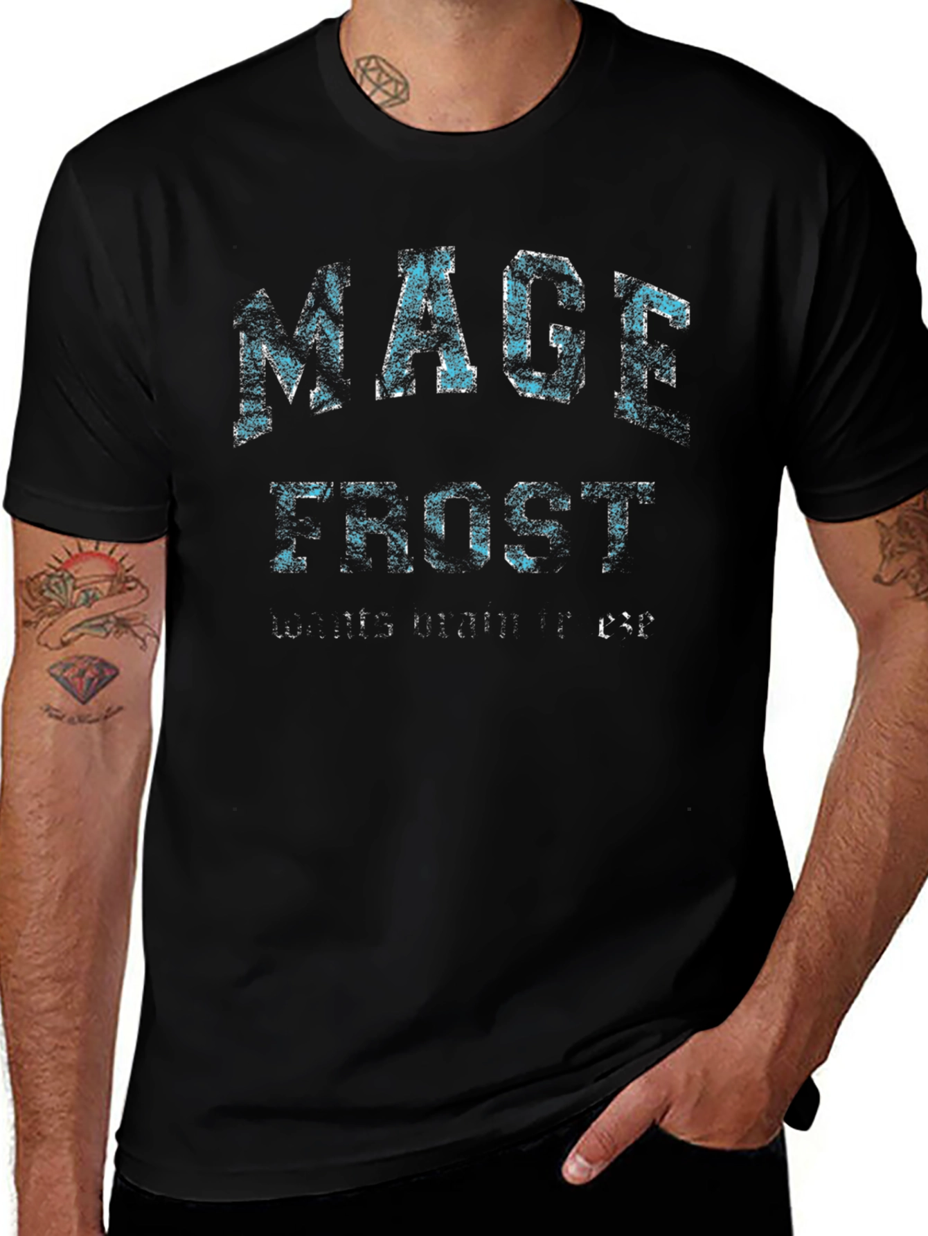 Mage Frost Wants Mana T-Shirt - Black