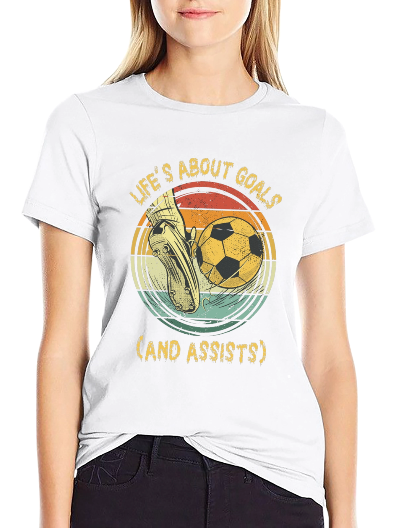 Lifes About Goals Soccer T-Shirt