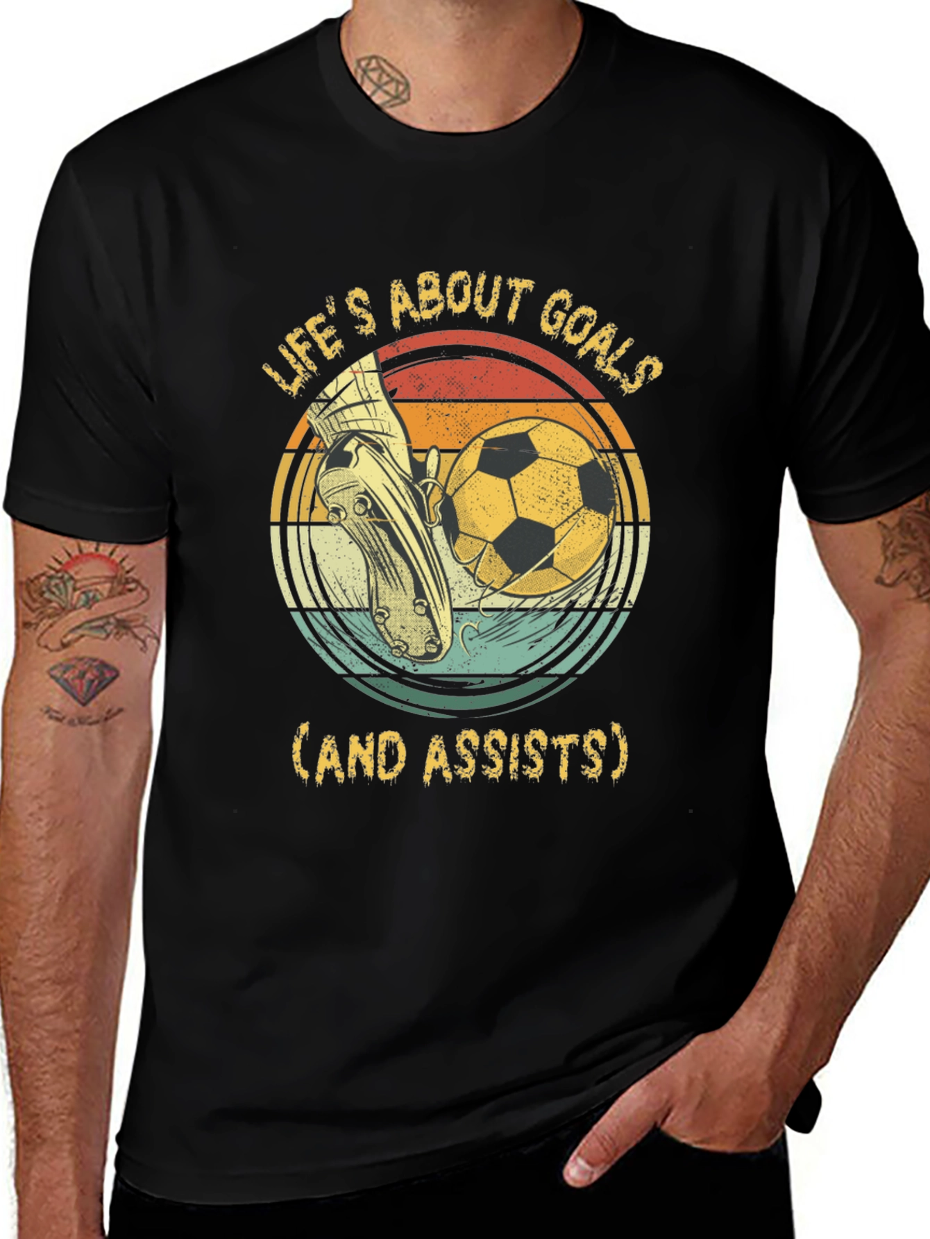 Lifes About Goals Soccer T-Shirt