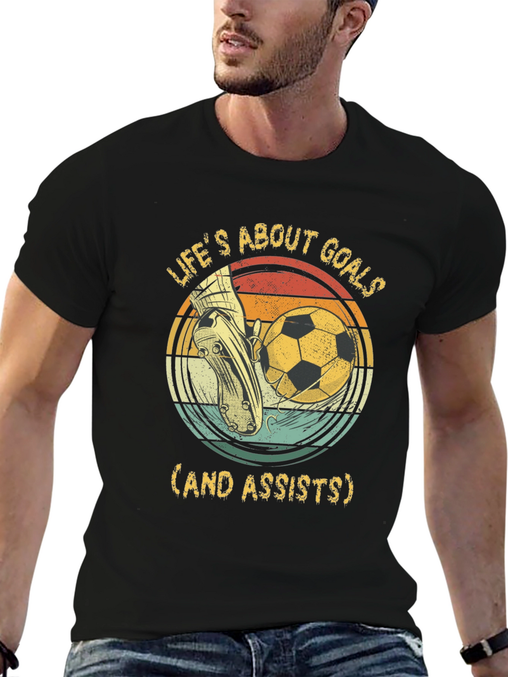 Lifes About Goals Soccer T-Shirt
