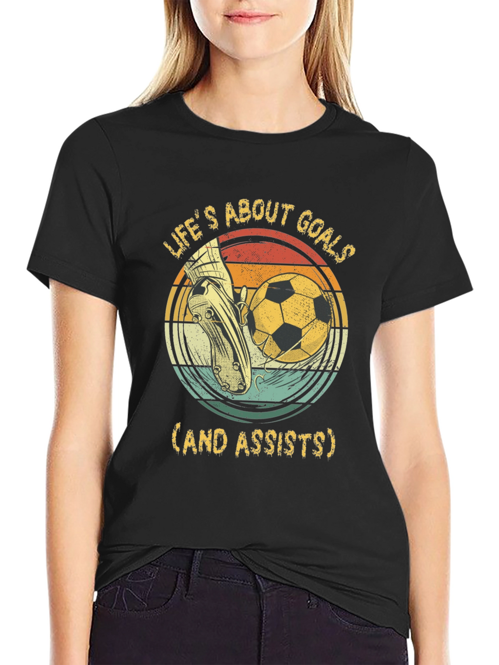 Lifes About Goals Soccer T-Shirt