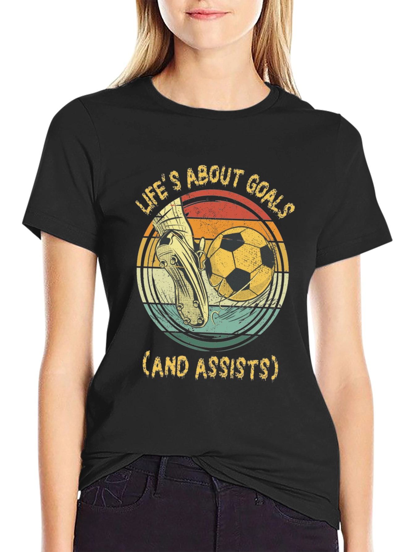 Lifes About Goals Soccer T-Shirt