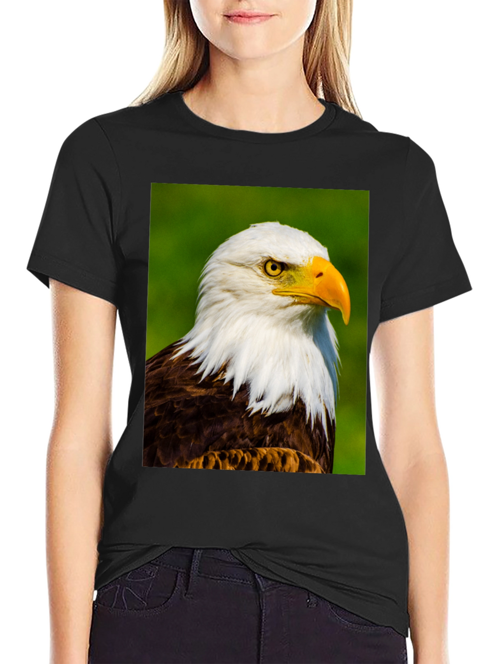 Bald Eagle Graphic Print Tee - Patriotic Style