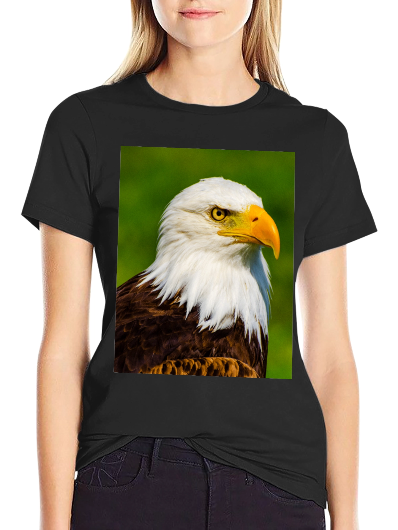 Bald Eagle Graphic Print Tee - Patriotic Style