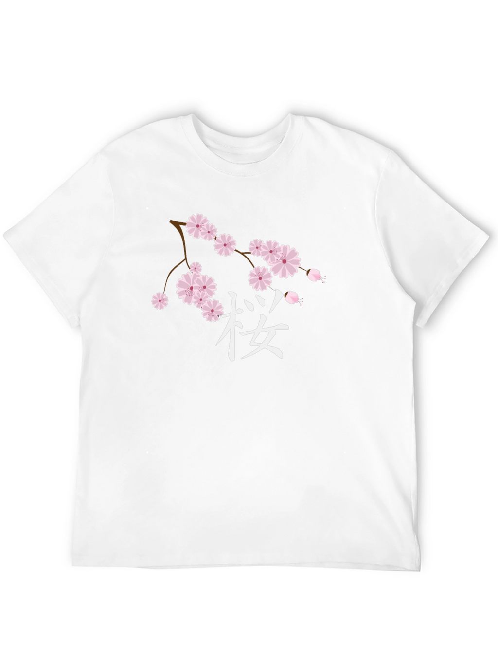 Cherry Blossom Graphic Black T-Shirt