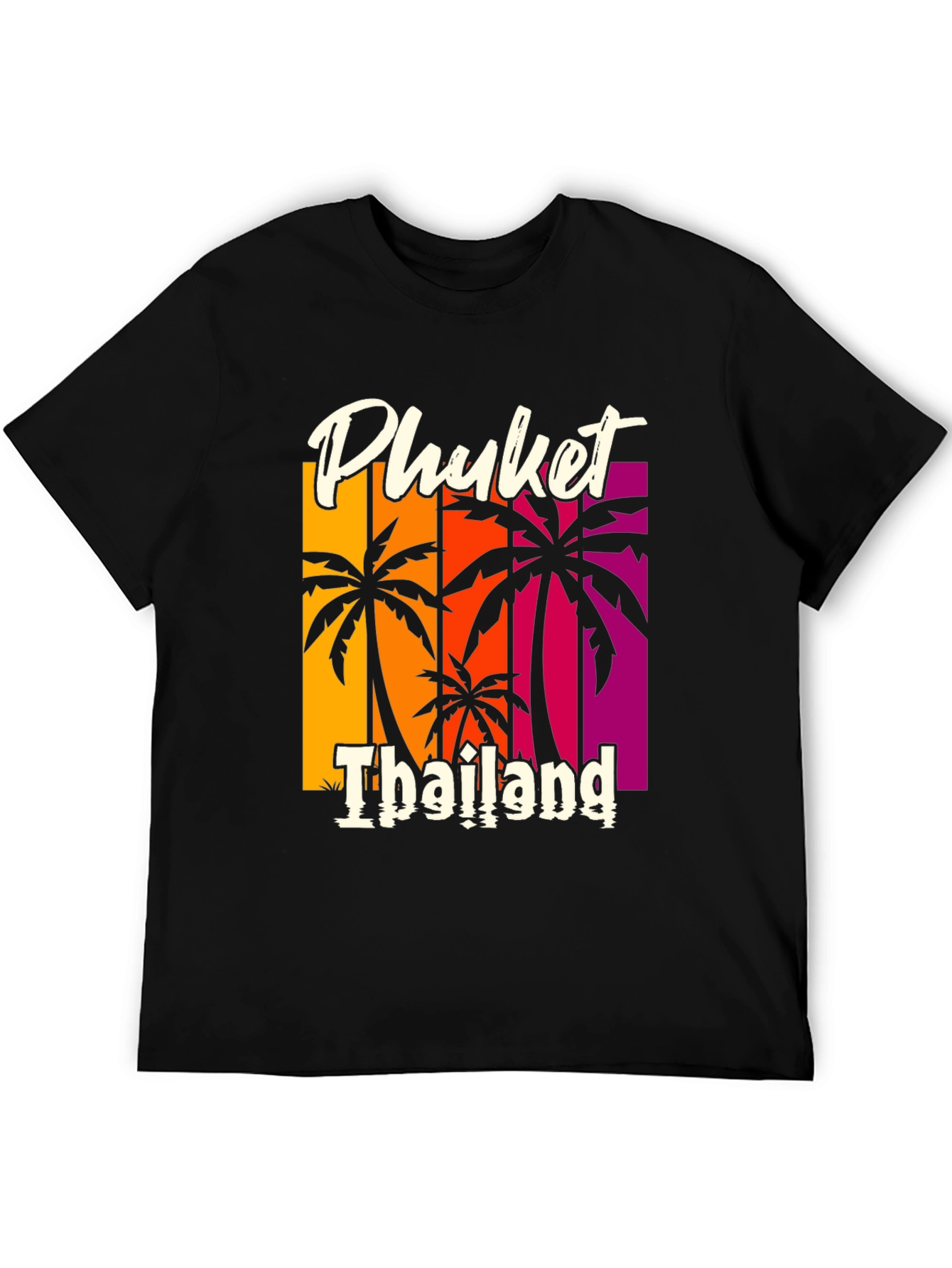Phuket Thailand Palm Tree Graphic Tee - Vacation Style