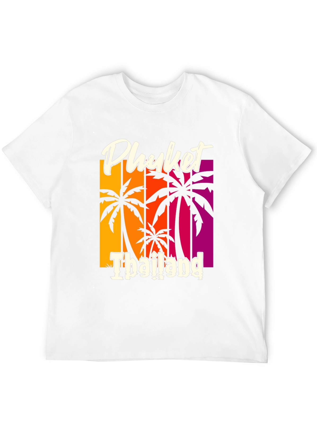 Phuket Thailand Palm Tree Graphic Tee - Vacation Style