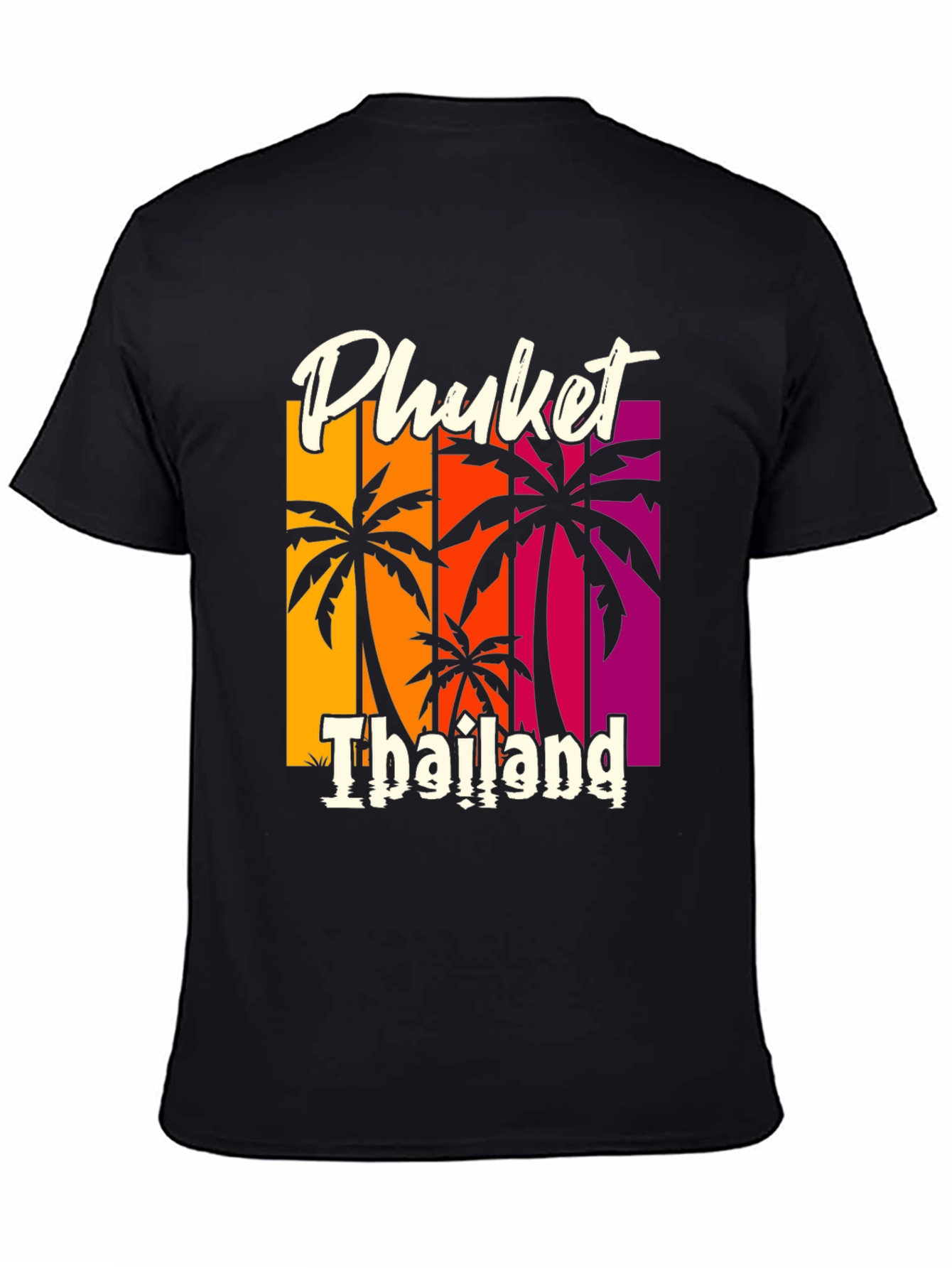 Phuket Thailand Palm Tree Graphic Tee - Vacation Style