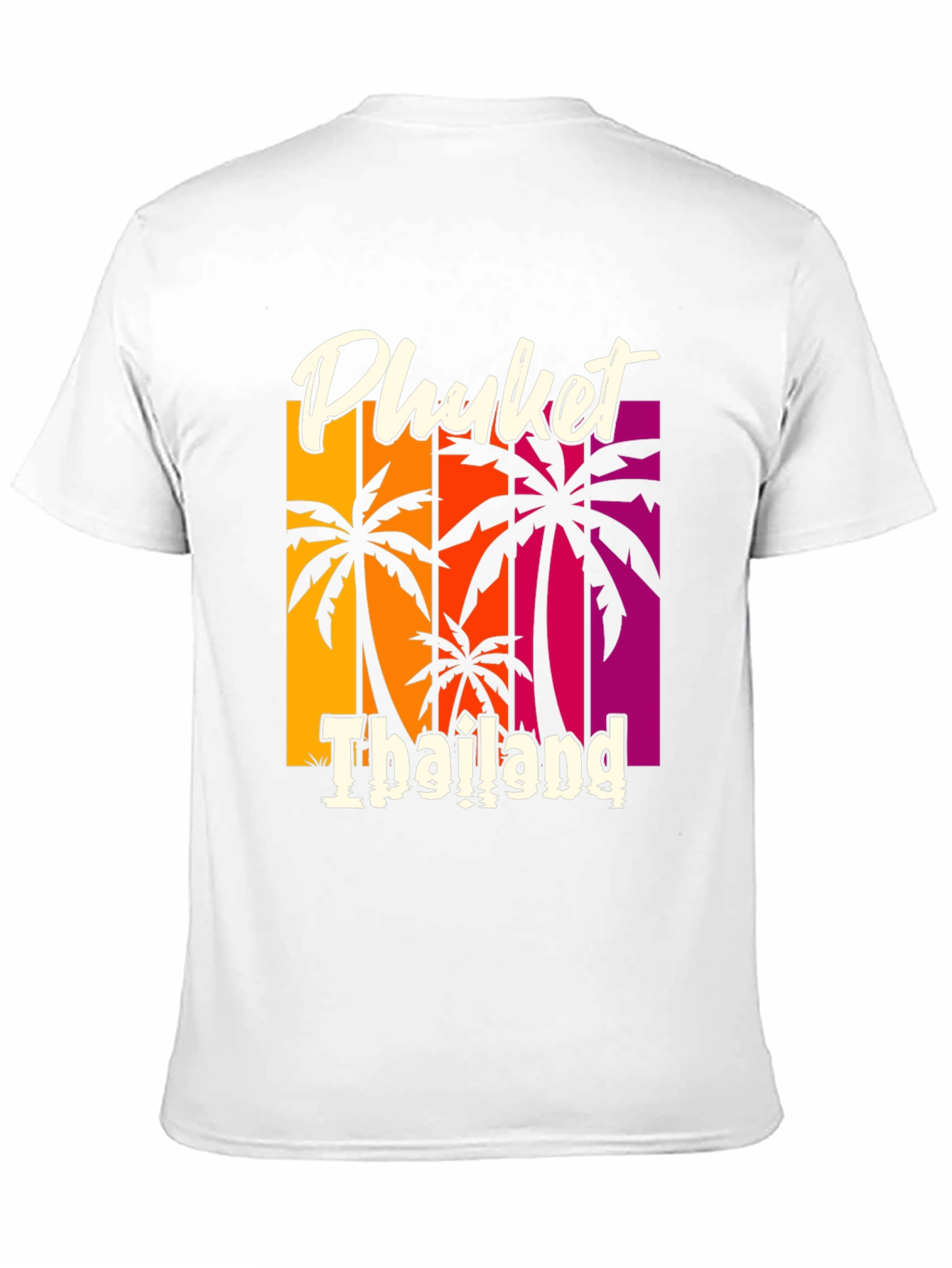 Phuket Thailand Palm Tree Graphic Tee - Vacation Style