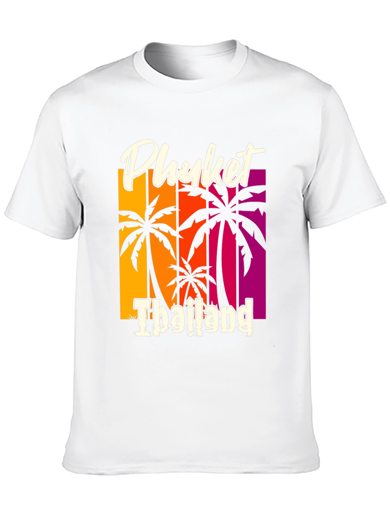 Phuket Thailand Palm Tree Graphic Tee - Vacation Style
