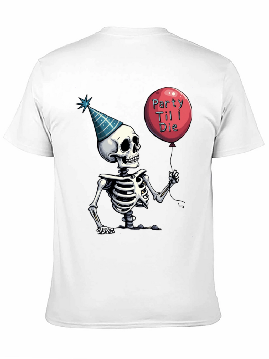 Party Til I Die Skeleton Graphic Tee