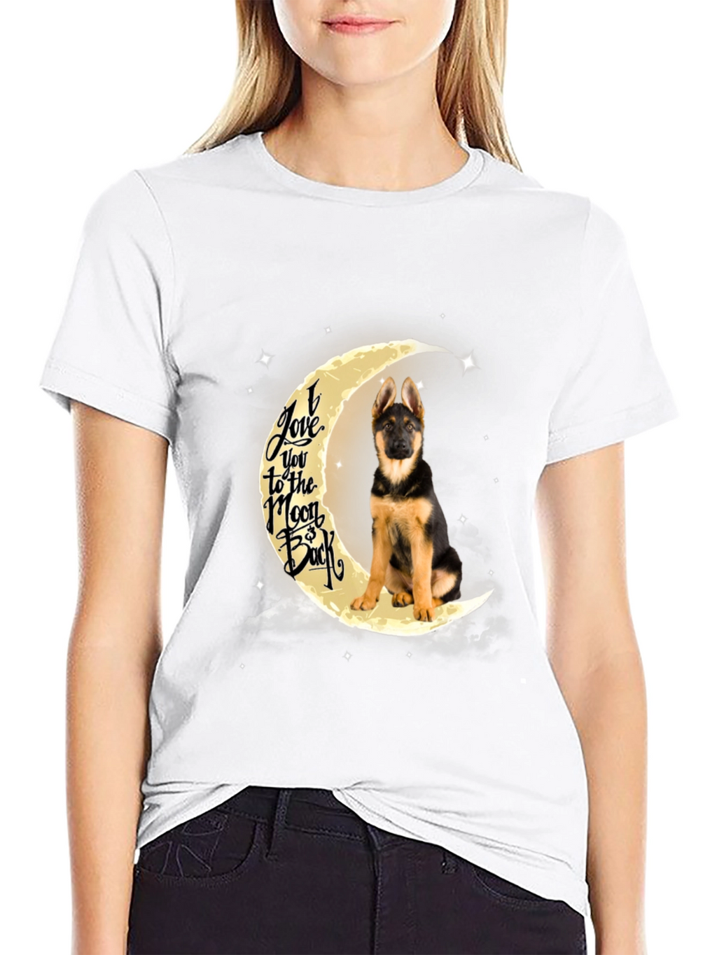 German Shepherd Moon T-Shirt