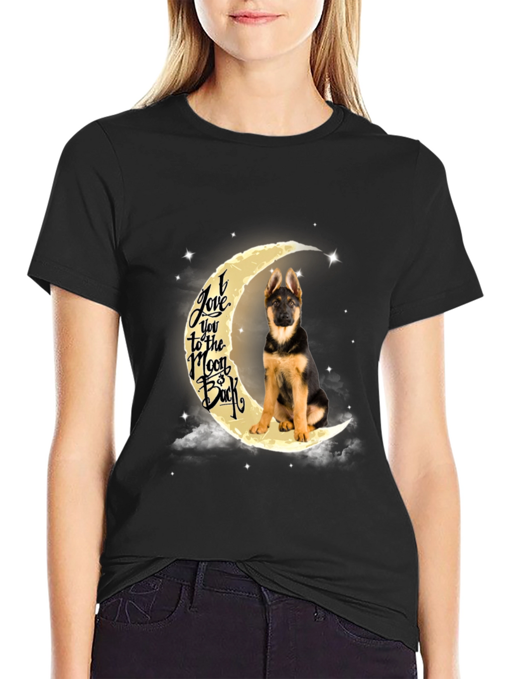 German Shepherd Moon T-Shirt