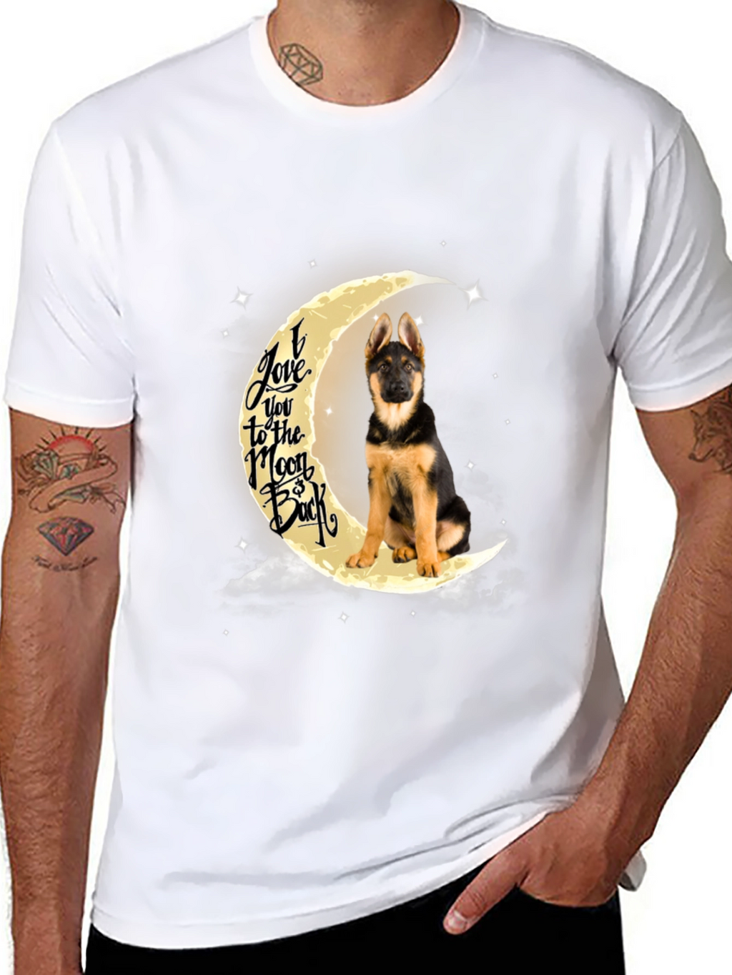 German Shepherd Moon T-Shirt